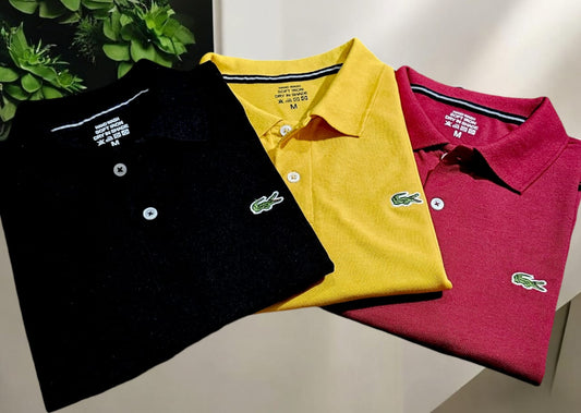 Polo Neck T-Shirt for Men (Multicolor) (Pack of 3)