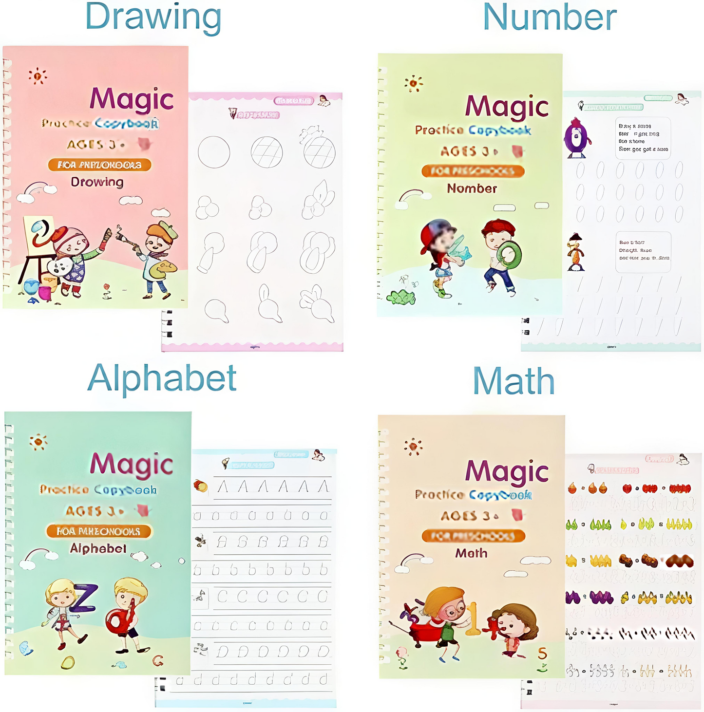 Reusable Erasable Magic Writing Book