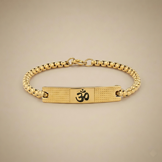 Om Loose Gold Bracelet For Men