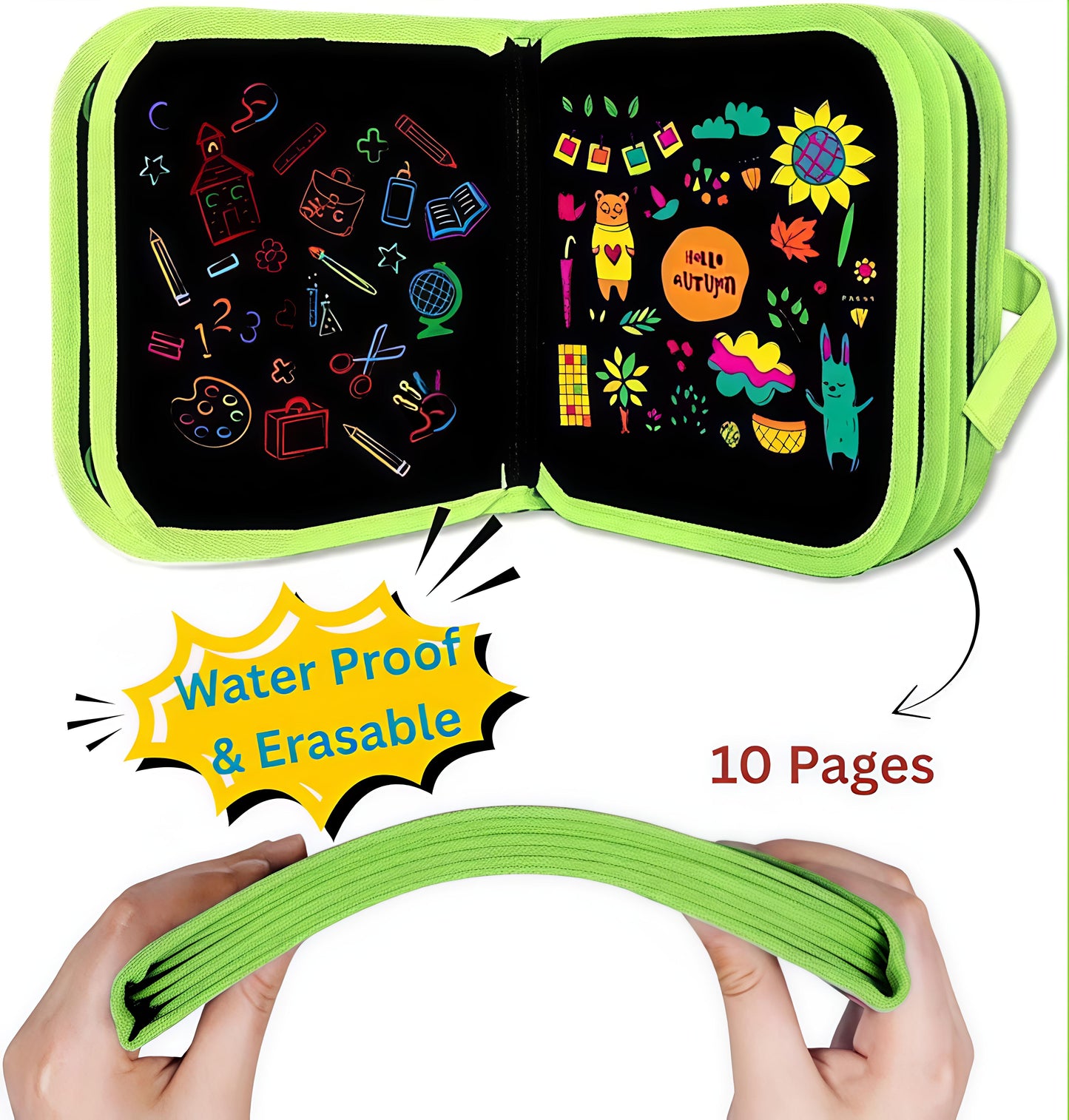Kids Erasable Book Doodle Set,Magic Drawing Book for Kids