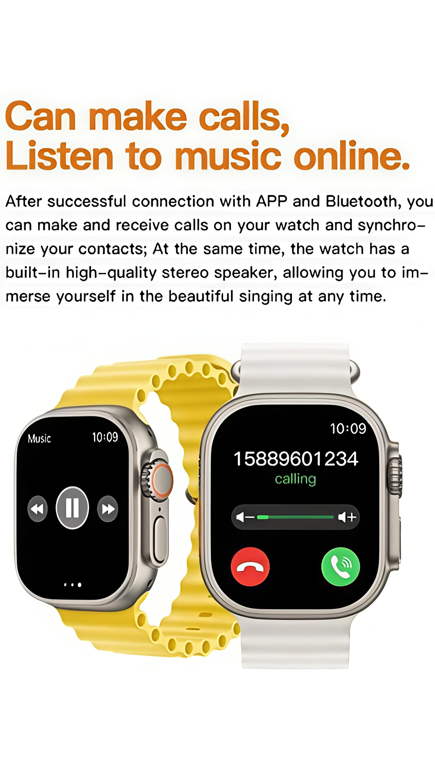 T-800 Ultra Smart Watch 1.99 Infinite HD Display with Bluetooth Calling