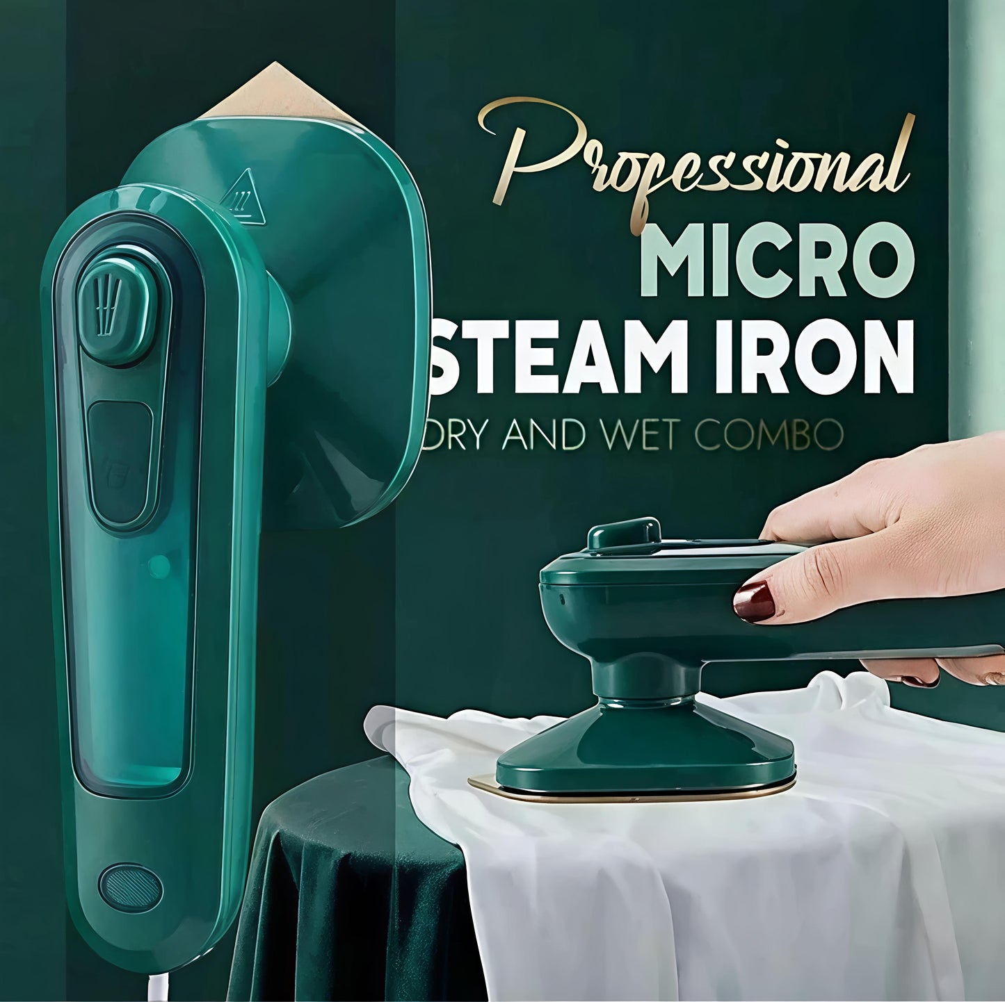 Iron-Travel Steamer Iron for Clothes, Portable Handheld Iron