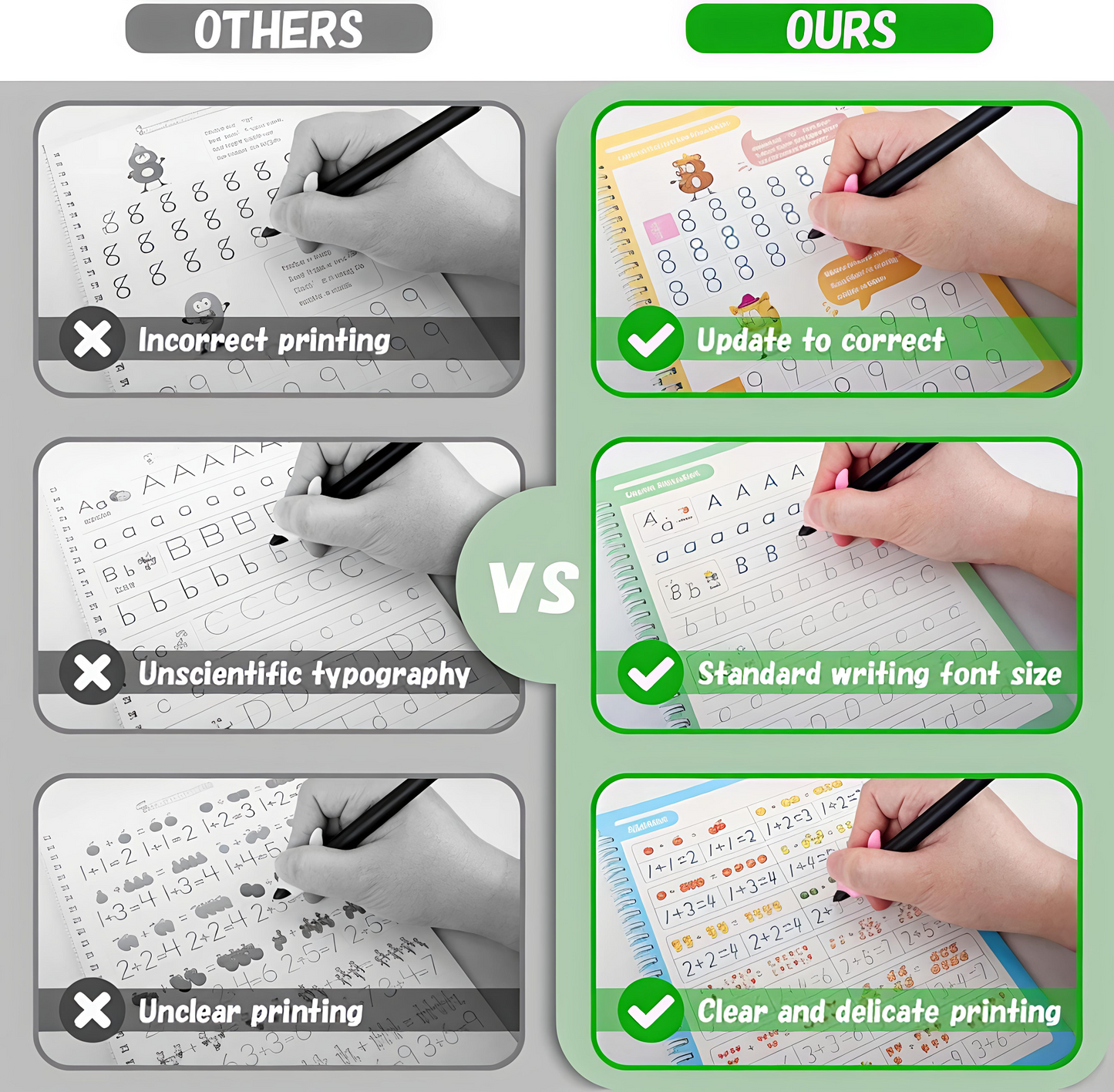 Reusable Erasable Magic Writing Book