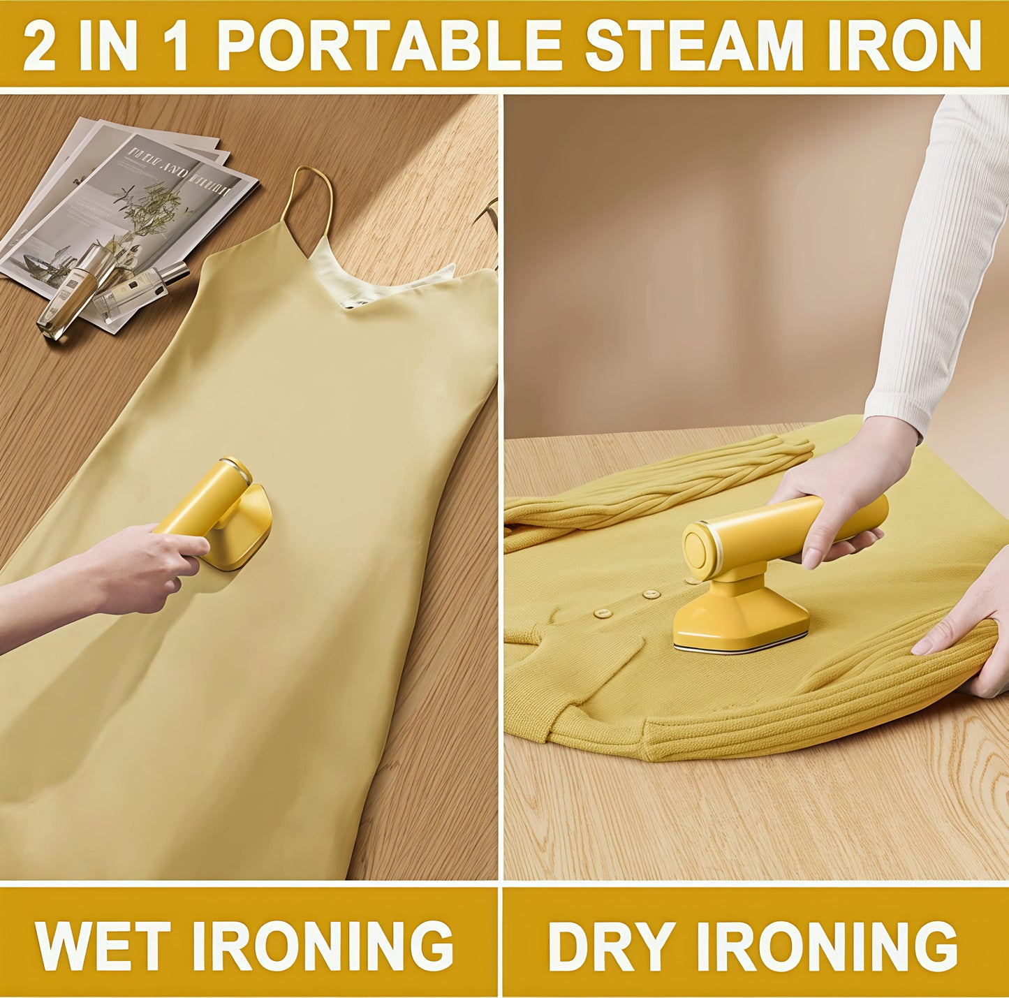 Iron-Travel Steamer Iron for Clothes, Portable Handheld Iron