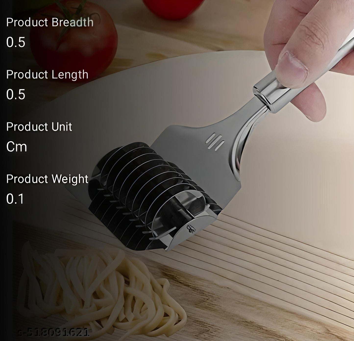 Stainless Steel Noodle Lattice Roller Dough Cutter Pasta Spaghetti Maker