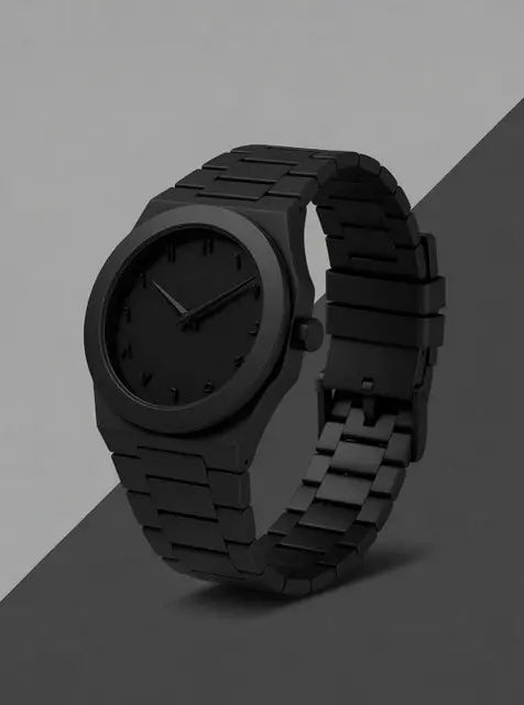Matte Black Analog Wrist watch Dropdash