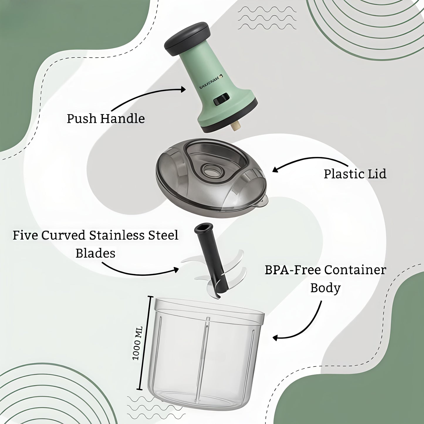 Manual Hand Press Push Chopper