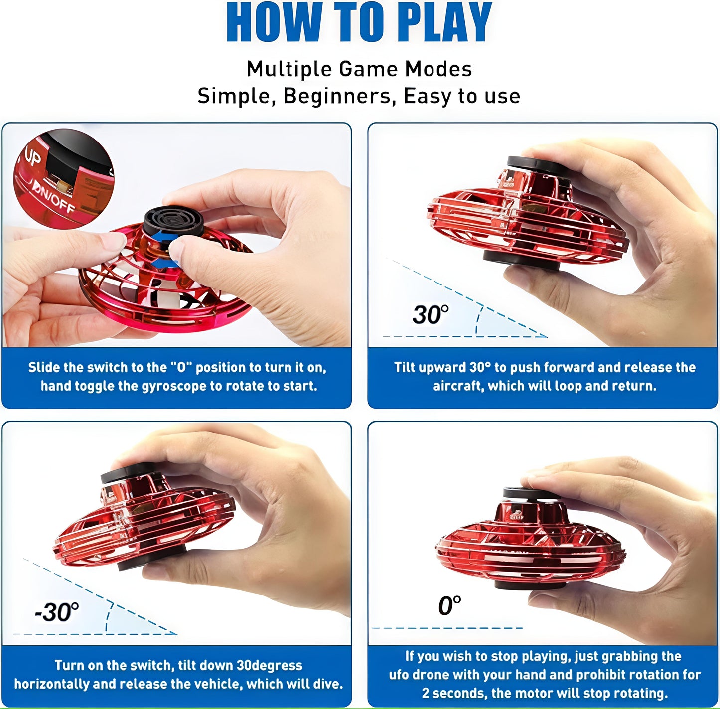 Flying Toy, Hand Operated Drones Mini Drone Flying Ball Toys