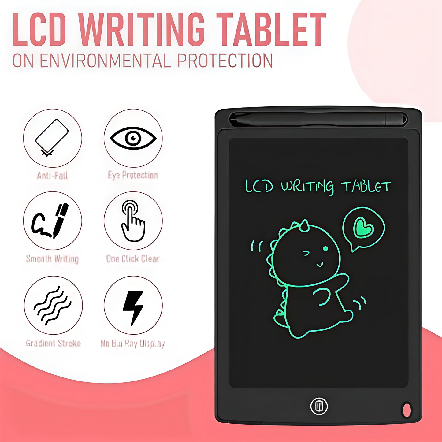 LCD Writing Tablet Doodle Board Kids Slate 5.5 x 8.5 inch Graphics Tablet